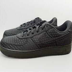 Size 6m / 7.5w - Nike Air Force 1 Low Valentine's Day Triple Black IB6836-001